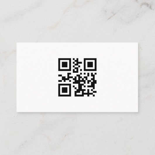 Elegante QR code zwart goud folie visitekaartje (Achterkant)