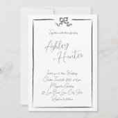 Elegante QR-code Zwarte Hand getrokken boog Kaart (Voorkant)