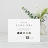 Elegante QR Trouwjurk Code Informatiekaartje (Staand voorkant)