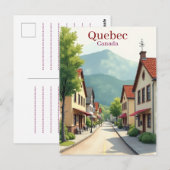Elegante Quebec Canada aquarel Briefkaart (Voorkant / Achterkant)