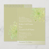 Elegante Queen Anne's Lace bruiloft uitnodiging (Voorkant / Achterkant)