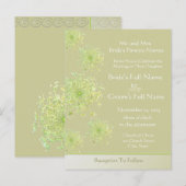 Elegante Queen Anne's Lace bruiloft uitnodiging Briefkaart (Voorkant / Achterkant)