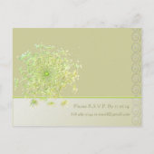 Elegante Queen Anne's Lace bruiloft uitnodiging Briefkaart (Achterkant)