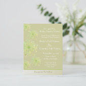 Elegante Queen Anne's Lace bruiloft uitnodiging Briefkaart (Staand voorkant)