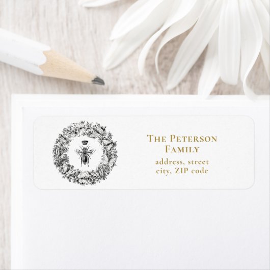 Elegante  Queen Bee Butterfly krans Etiket (Insitu)