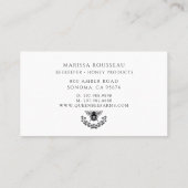 Elegante Queen Honey Bee bijenbijenimker Visitekaartje (Achterkant)