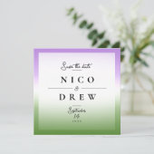 Elegante Queer Pride Bruiloft Save The Date (Staand voorkant)