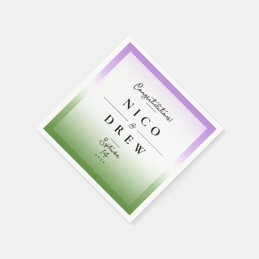 Elegante Queer Pride Bruiloft Servet (Hoek)