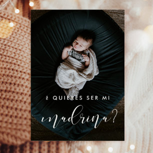 Elegante Quieres ser mi madrina voorstelkaart Kaart