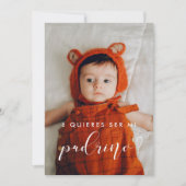 Elegante Quieres ser mi padrino voorstelkaart Kaart (Voorkant)