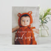 Elegante Quieres ser mi padrino voorstelkaart Kaart (Staand voorkant)