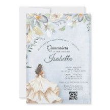 Elegante Quinceanera 15e verjaardagsuitnodiging