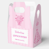 Elegante Quinceañera bloemboeket | Roze & Wit  Bedankdoosjes (Geopend)