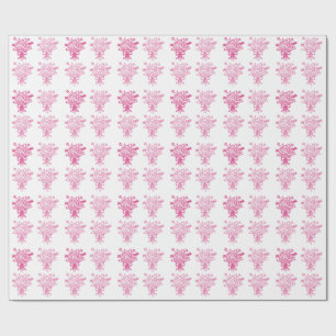 Elegante Quinceañera bloemboeket   Roze & Wit Cadeaupapier