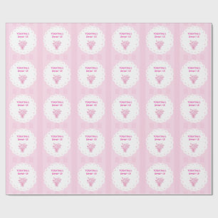 Elegante Quinceañera bloemboeket   Roze & Wit  Cadeaupapier