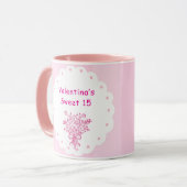 Elegante Quinceañera bloemboeket | Roze & Wit Mok (Voorkant links)