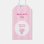 Elegante Quinceañera bloemenboeket | Roze & Wit Cadeaulabel (Voorkant)