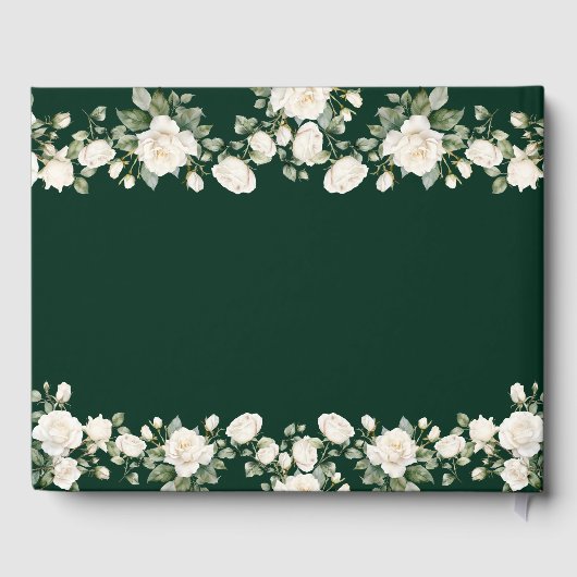 Elegante Quinceanera Bloemenprinses jurk groen Gastenboek (Achterkant)