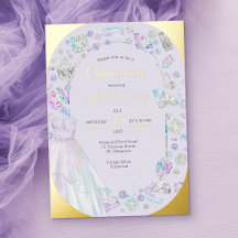 Elegante Quinceanera-diamanten prinsessenjurk goud