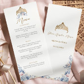 Elegante Quinceanera Gold Tiara Floral menu