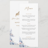 Elegante Quinceanera Gold Tiara Floral menu (Voorkant / Achterkant)
