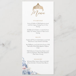 Elegante Quinceanera Gold Tiara Floral menu