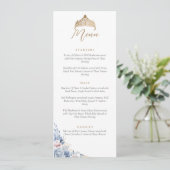 Elegante Quinceanera Gold Tiara Floral menu (Staand voorkant)