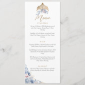 Elegante Quinceanera Gold Tiara Floral menu (Voorkant)