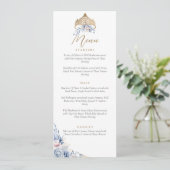 Elegante Quinceanera Gold Tiara Floral menu (Staand voorkant)