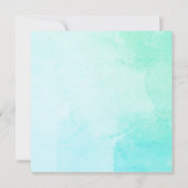 Elegante Quinceañera in Aqua Turquoise Blauwgroen  Kaart (Achterkant)
