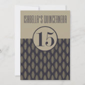 Elegante Quinceanera Invitaciones Kaart (Voorkant)