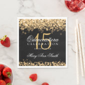 Elegante Quinceanera Party Gold Lights Servet (Insitu)