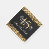 Elegante Quinceanera Party Sparkles Gold Servetten (Hoek)