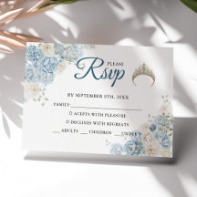Elegante Quinceañera Prinses Blauwe Rozen Tiara
