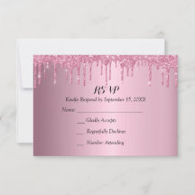 Elegante Quinceañera Roze en Gouden Glitter Drips