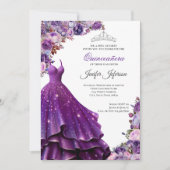 Elegante Quinceanera Uitnodiging (Voorkant)