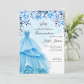 Elegante Quinceanera Uitnodiging (Staand voorkant)