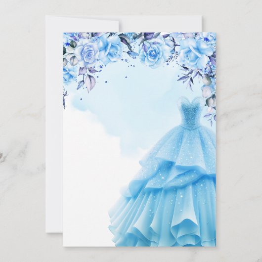 Elegante Quinceanera Uitnodiging (Achterkant)