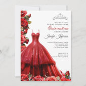 Elegante Quinceanera Uitnodiging (Voorkant)