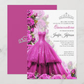 Elegante Quinceanera Uitnodiging (Voorkant / Achterkant)