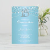 Elegante Quinceanera Uitnodiging (Staand voorkant)
