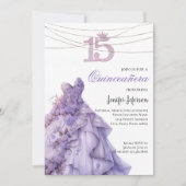 Elegante Quinceanera Uitnodiging (Voorkant)