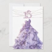 Elegante Quinceanera Uitnodiging (Achterkant)