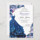 Elegante Quinceanera Uitnodiging (Voorkant)