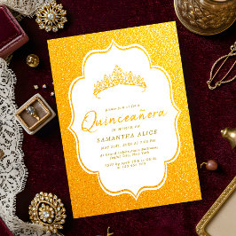 Elegante Quinceanera Uitnodiging - Gold Minimalist