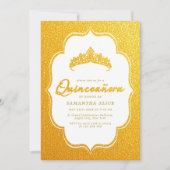 Elegante Quinceanera Uitnodiging - Gold Minimalist (Voorkant)