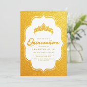 Elegante Quinceanera Uitnodiging - Gold Minimalist (Staand voorkant)