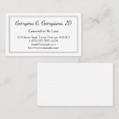 Elegante raadsman bij Law Visitekaartje (Voorkant / Achterkant)