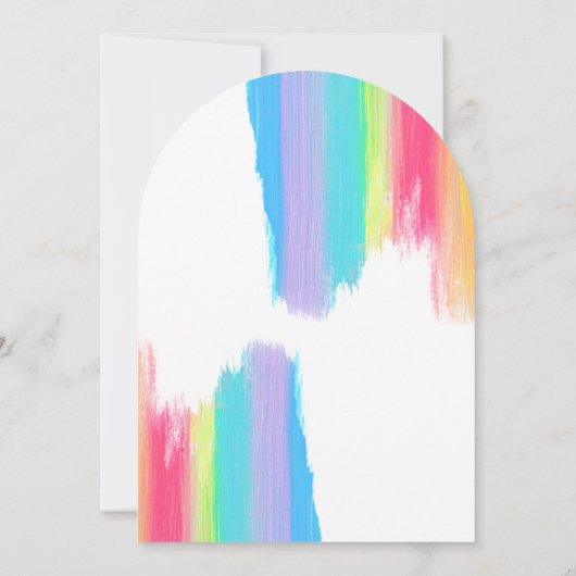 Elegante Rainbow Arch bruiloft Kaart (Achterkant)