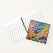 Elegante Rainbow Floral Spiral uniek Notitieboek (Binnen)